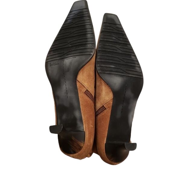 Stuart Weitzman Y2K GIngerbread Girl Style Suede Fur-lined Pointed Toe Boots - Picture 8 of 9